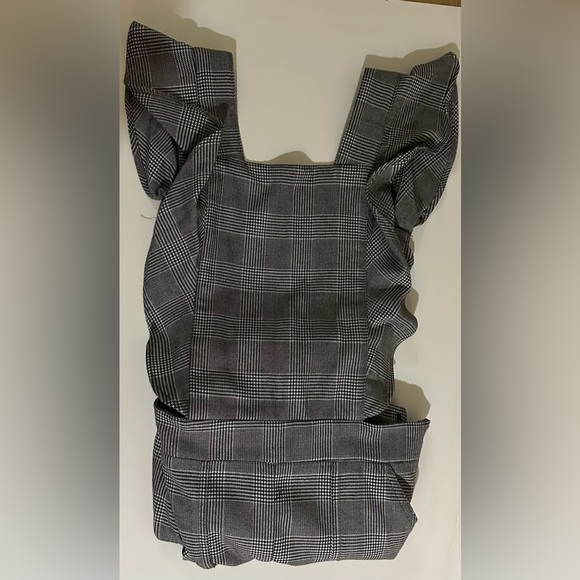 ZARA Grey Houndstooth Overall - Picture 2 of 2